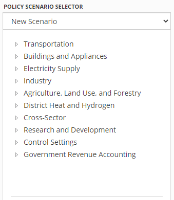 policy and control setting levers