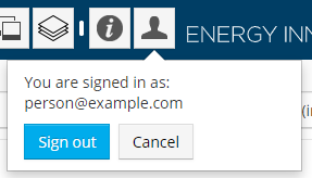signed in pop-up